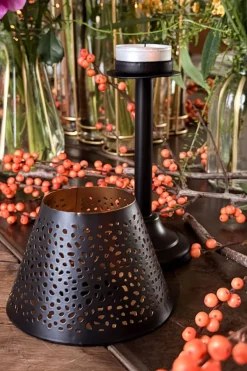 Cristina Oria Candelabros Y Portavelas|Lámparas^Lámpara Para Vela Negra Y Dorada