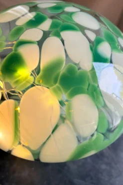 Cristina Oria Lámparas^Lámpara Seta De Vidrio Efecto Degradado Blanco Y Verde