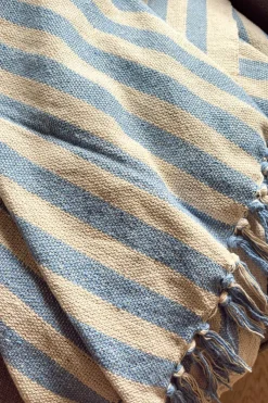 Cristina Oria Otros Textil^Manta Con Diseño De Rayas Azul