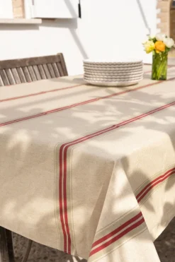 Cristina Oria Manteles Antimanchas|Manteles^Manteles Antimanchas Con Diseño Rayas Rojas