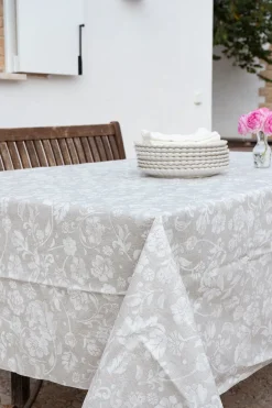 Cristina Oria Manteles Antimanchas|Manteles^Manteles Antimanchas Con Diseño Flores Blancas