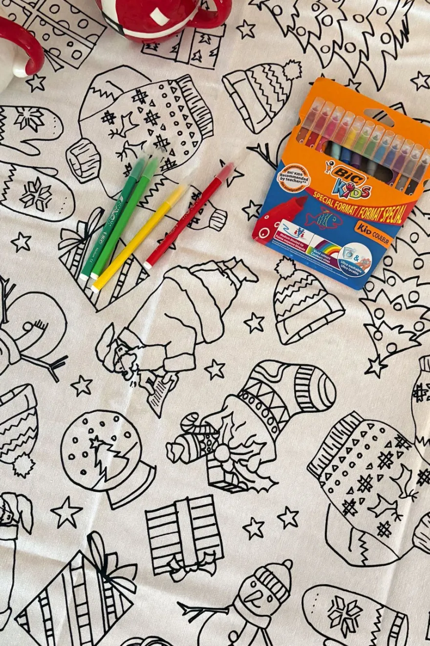 Cristina Oria Manteles|Minichef^Manteles Coloreables Infantiles Con Motivos Navideños