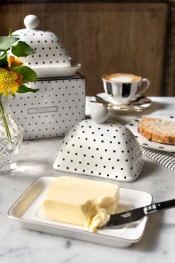 Cristina Oria Accesorios De Mesa^Mantequillero Dos Piezas De Puntos