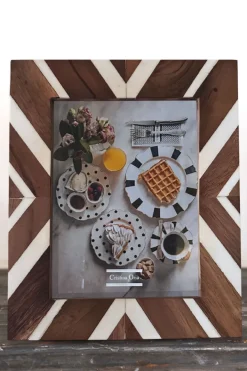 Cristina Oria Marcos De Fotos^Marco De Fotos De Madera Blanco Y Marrón Grande