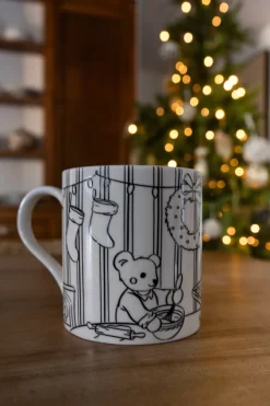 Cristina Oria Tazas Y Teteras|Minichef^Mug Coloreable Con Diseño De Oso Chef Especial Navidad