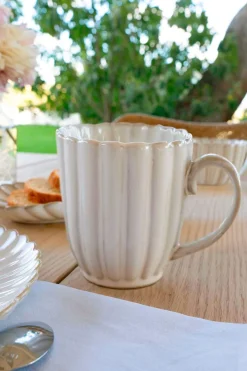 Cristina Oria Tazas Y Teteras^Mug Grande Blanca Flor CO