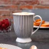 Cristina Oria Tazas Y Teteras^Mug Rayas Blanca Y Gris