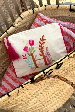 Cristina Oria Joyeros, Carteras Y Fundas|Bolsos, Bolsas Y Neceseres^Neceser Con Inicial H Y Flores Bordadas