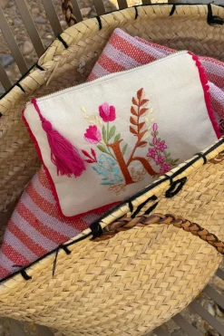 Cristina Oria Joyeros, Carteras Y Fundas|Bolsos, Bolsas Y Neceseres^Neceser Con Inicial K Y Flores Bordadas