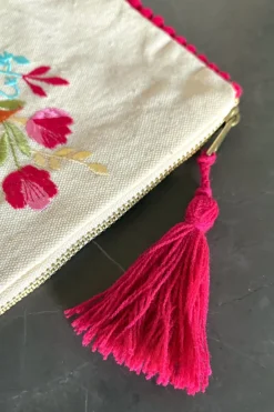 Cristina Oria Joyeros, Carteras Y Fundas|Bolsos, Bolsas Y Neceseres^Neceser Con Inicial W Y Flores Bordadas