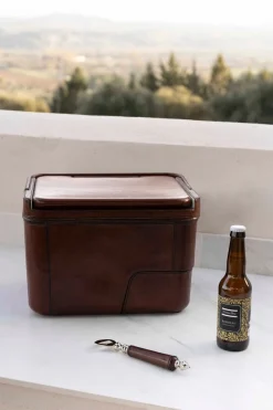 Cristina Oria Cubiteras Y Champaneras^Nevera De Cuero Grande