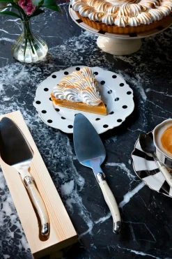 Cristina Oria Cubiertos De Servir|Cubiertos De Postre^Pala Para Tartas Blanca En Caja De Madera