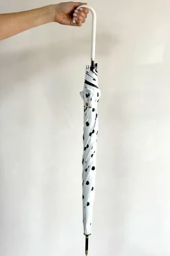 Cristina Oria Paraguas^Paraguas Blanco Con Lunares Negros