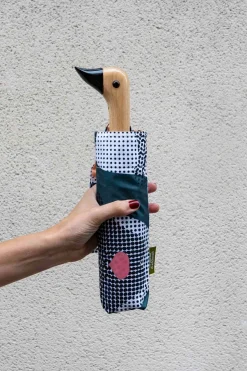 Cristina Oria Paraguas^Paraguas Con Diseño Abstracto De Lunares Y Mango Con Cabeza De Pato