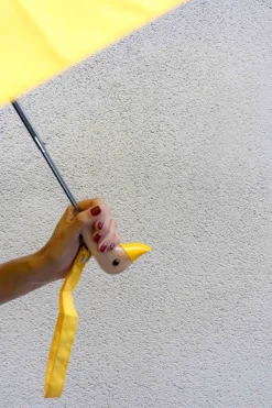 Cristina Oria Paraguas^Paraguas Con Diseño Amarillo Y Mango Con Cabeza De Pato