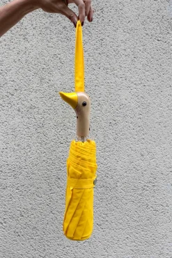 Cristina Oria Paraguas^Paraguas Con Diseño Amarillo Y Mango Con Cabeza De Pato