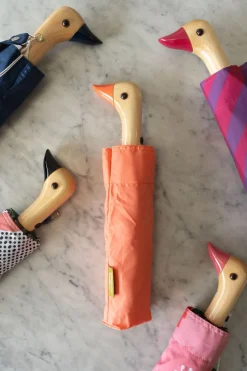 Cristina Oria Paraguas^Paraguas Con Diseño Naranja Melocotón Y Mango Con Cabeza De Pato