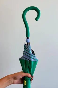 Cristina Oria Paraguas^Paraguas Largo Con Diseño De Rayas De Colores