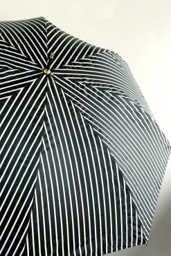 Cristina Oria Paraguas^Paraguas Negro Con Rayas Blancas