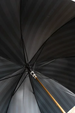 Cristina Oria Paraguas^Paraguas Pasotti Rayas Verdes & Azules Con Mango De Madera