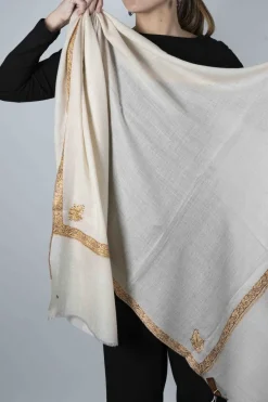 Cristina Oria Bufandas Y Pashminas^Pashmina Lisa Con Bordado