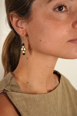 Cristina Oria Joyas Co|Joyas Co^Pendientes Dorados Y Negros