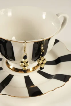 Cristina Oria Joyas Co|Joyas Co^Pendientes Dorados Y Negros