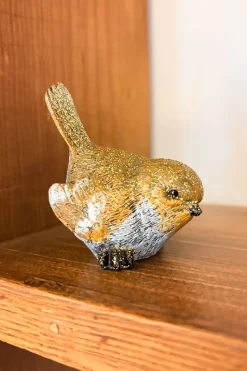 Cristina Oria Piezas Decorativas^Pájaro Decorativo Con Acabado Dorado Pequeño