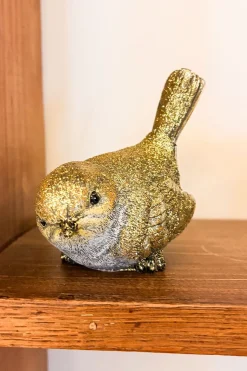Cristina Oria Piezas Decorativas^Pájaro Decorativo Con Acabado Dorado Mediano