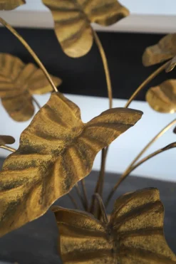Cristina Oria Piezas Decorativas^Planta Decorativa De Metal Dorada
