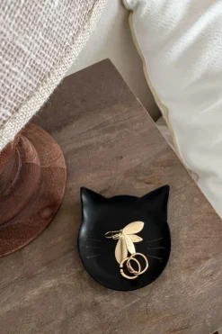 Cristina Oria Joyeros, Carteras Y Fundas|Piezas Decorativas^Platito Con Diseño De Gato