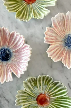 Cristina Oria Platos Y Bajoplatos^Plato Con Diseño De Flor Verde Pequeño