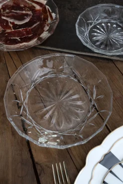 Cristina Oria Platos Y Bajoplatos^Plato De Cristal Diseño Espiga Mediano