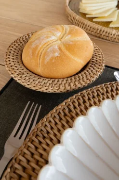 Cristina Oria Platos Y Bajoplatos^Plato De Pan De Ratán Marrón Natural