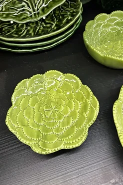Cristina Oria Platos Y Bajoplatos^Plato De Pan Flor Verde En Relieve