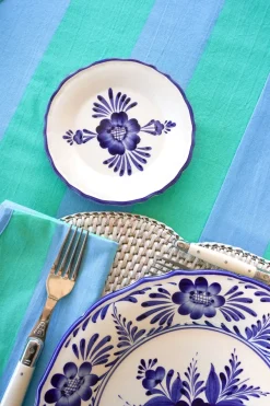 Cristina Oria Platos Y Bajoplatos^Plato De Pan Flores Azules