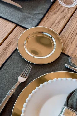 Cristina Oria Platos Y Bajoplatos^Plato De Pan Plateado