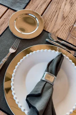 Cristina Oria Platos Y Bajoplatos^Plato De Pan Plateado