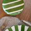 Cristina Oria Platos Y Bajoplatos^Plato De Pan Rayas Verdes