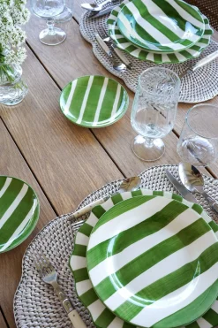 Cristina Oria Platos Y Bajoplatos^Plato De Pan Rayas Verdes