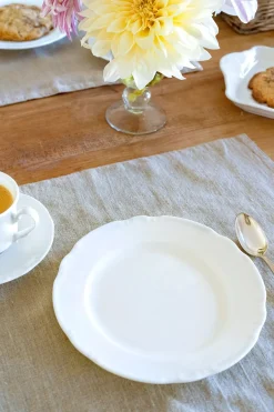 Cristina Oria Platos Y Bajoplatos^Plato De Postre Blanco Con Relieve Co