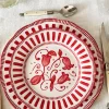 Cristina Oria Platos Y Bajoplatos^Plato De Postre Con Diseño Rojo Y Blanco