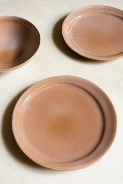 Cristina Oria Platos Y Bajoplatos^Plato De Postre De Gres Con Diseño Irregular