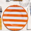 Cristina Oria Platos Y Bajoplatos^Plato De Postre De Melamina Rayas Naranjas