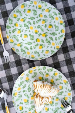 Cristina Oria Platos Y Bajoplatos^Plato De Postre De Porcelana Limones