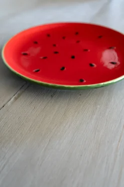 Cristina Oria Platos Y Bajoplatos^Plato De Postre Diseño Sandía