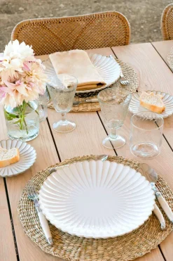 Cristina Oria Platos Y Bajoplatos^Plato Llano Blanca Flor Co