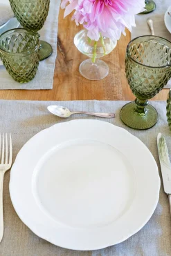 Cristina Oria Platos Y Bajoplatos^Plato Llano Blanco Con Relieve Co