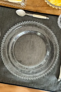 Cristina Oria Platos Y Bajoplatos^Plato Llano Cristal Bolitas