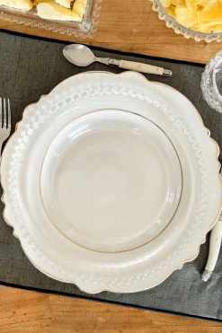 Cristina Oria Platos Y Bajoplatos^Plato Llano Cristal Bolitas